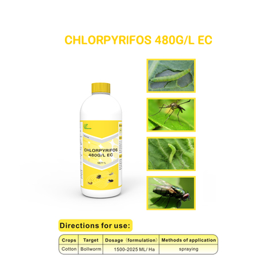 Chlorpyrifos 48%EC broad spectrum insecticide systemic pesticide cas 2921-88-2 supplier