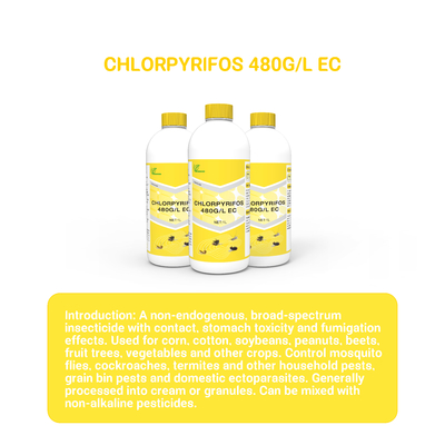 Chlorpyrifos 48%EC broad spectrum insecticide systemic pesticide cas 2921-88-2 supplier