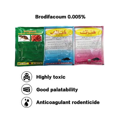 Brodifacoum 0.005% Bait indirect anticoagulant rodenticide CAS 256073-10-0 supplier