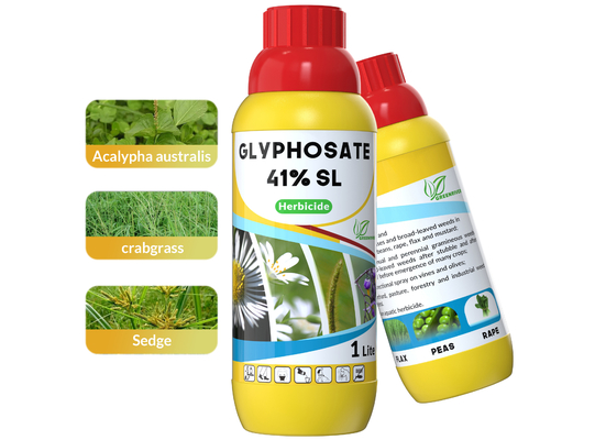 Glyphosate 41%SL Non Selective Herbicide Broadleaf Weed Killer CAS 1071-83-6 supplier